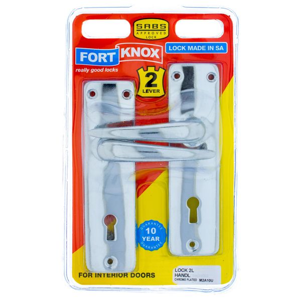 FORT KNOX 2-Lever Lockset Steel Lock Chrome Plated Handles Q:1 M2A10U