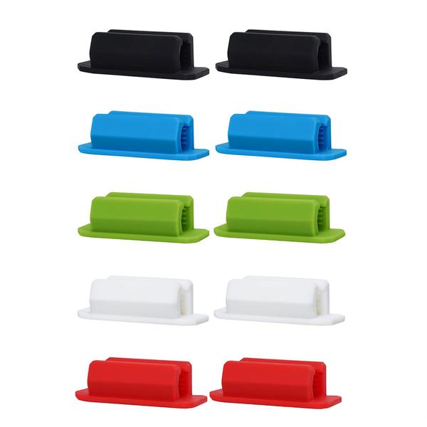 10Pcs Adhesive Silicone Pen Holder for Desk, Pencil Holder