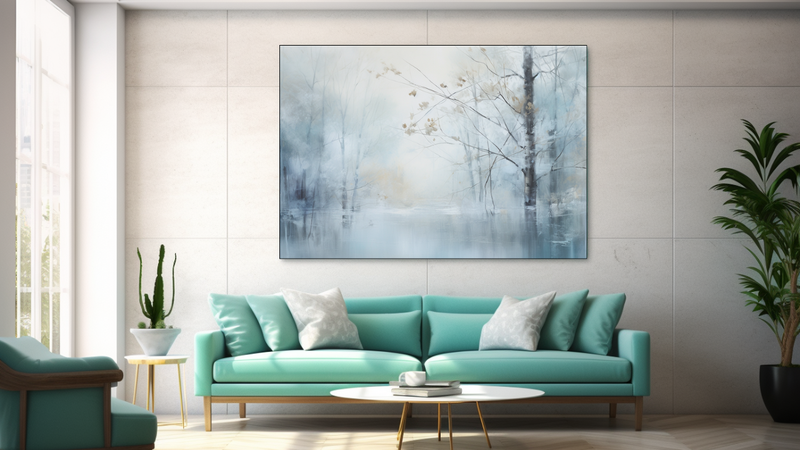 Canvas Wall Art - Whispers of Winter Abstract - JT0084