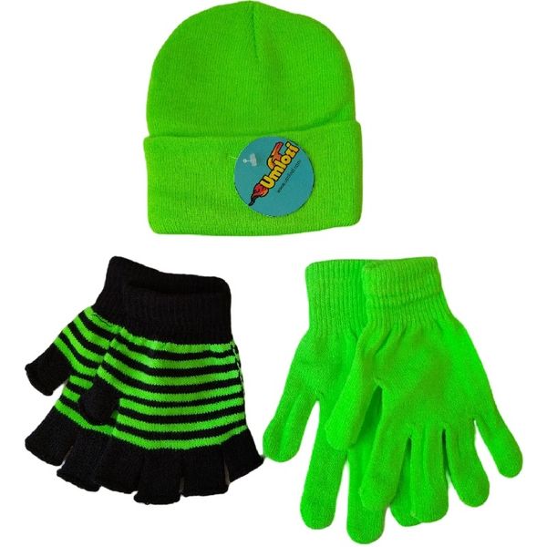 Fingerless Gloves &amp; Beanie Lumo Set