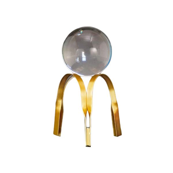 Modern Luxury Crystal Ball On Gold 3 Leged Pedestal Small BJ262-01/02