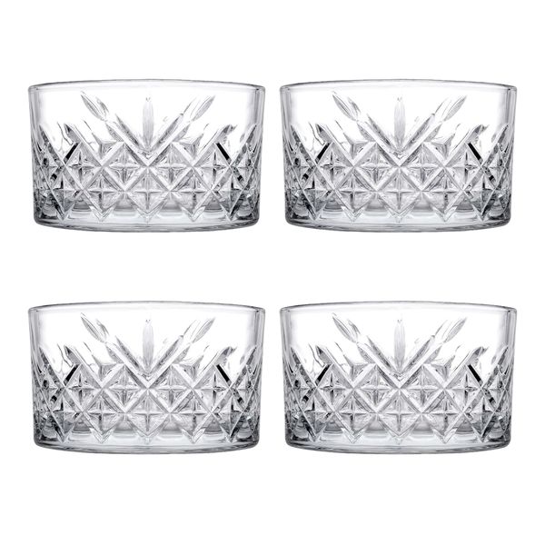 Bowl Set 200ml Cut-Glass (9x5.3cm) - Timeless - 4 piece
