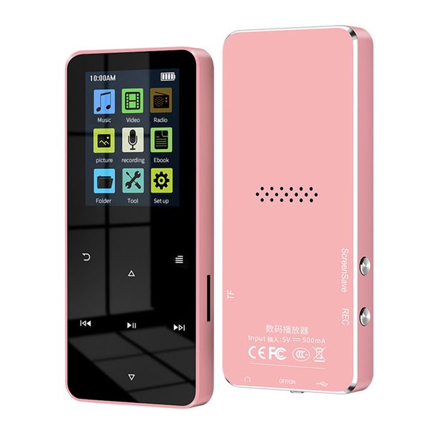 Bluetooth Mp3 Player 8G Hifi Supports Card Built-In Speaker-Silver