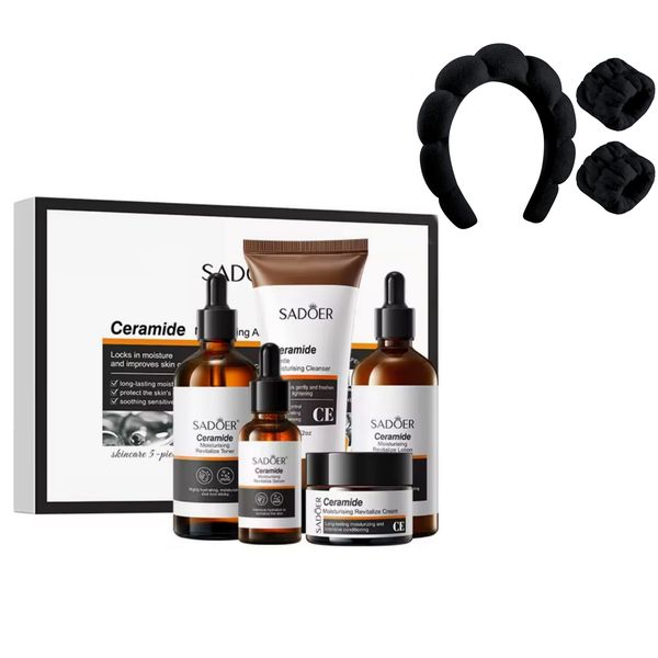 Sadoer Ultimate Ceramide Care Kit - With Headband &amp; Anti-Drip Wristbands