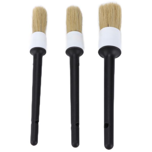 Wild Boar Hair Car Detailing Brush Kit 3Pieces