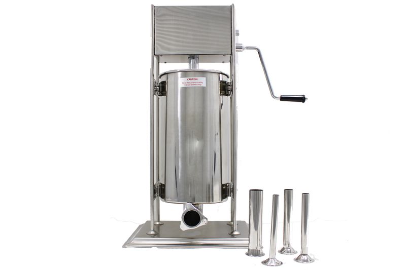 LMA Heavy Duty Stainless Steel 10L/22LB Sausage Filler &amp; Metallic Funnels
