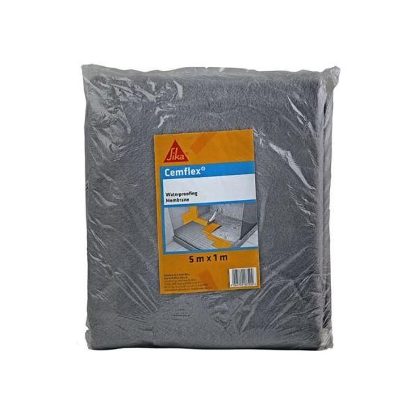 Sika - Cemflex - Cementitious Polymer Waterproofing Membrane - 5m×1m