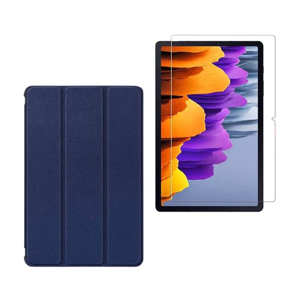 Ultra Thin Flip Cover &amp; Screen Compatible with Samsung Tab A7 10.4" - Blue