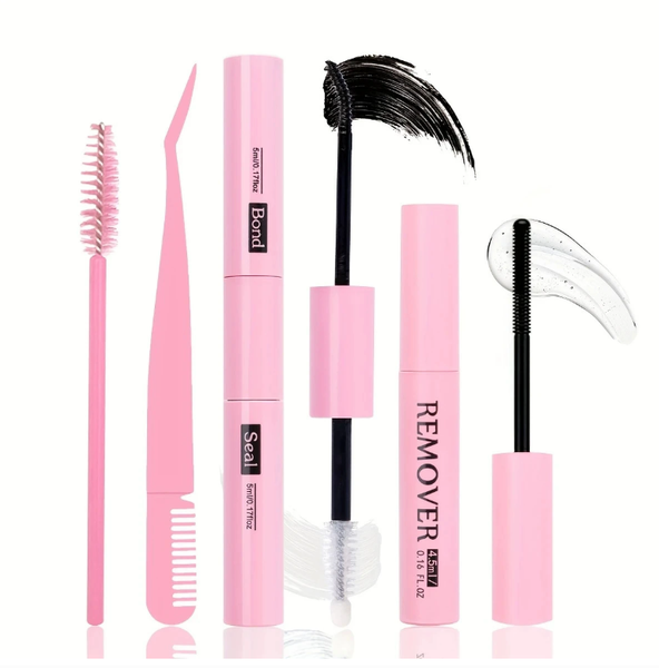 Bond and Seal Long Lasting Cluster Lash Glue Tool Kit for DIY