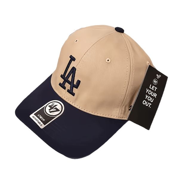 LA Embroidered Colour-Blocked Baseball Cap, Casual Sun-Protective Cap