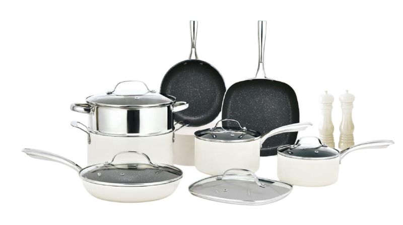 Non-Stick Cookware Set - Durable Aluminum - 12-Piece