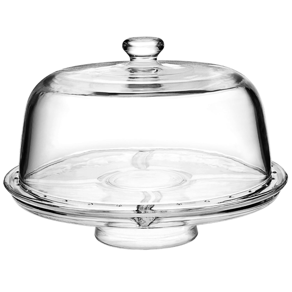 Glass Multifunctional Cake Stand and Cake Dome/Punch Bowl/Salad Bowl In One