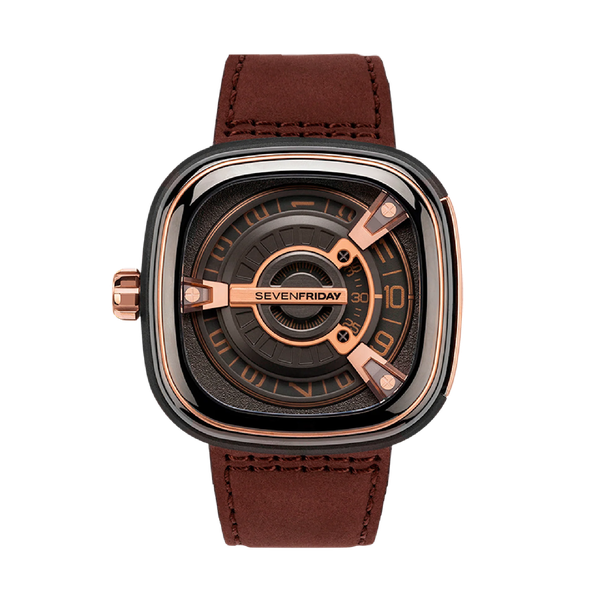 Sevenfriday M-Series Automatic M2/02 SF-M2-02 Brown Leather Men's Watch
