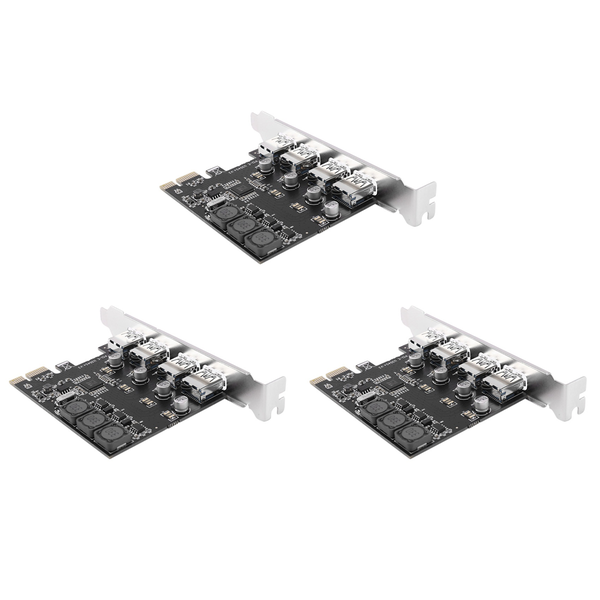 4 Port Usb 3 0 Pci Express Expansion Card Pcie Pci-E Host Controller