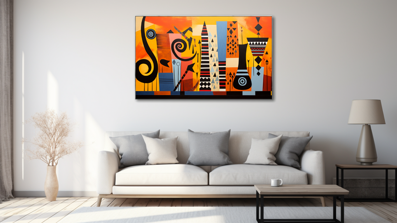 Canvas Wall Art - Tribal Rhythms Abstract - MT0458