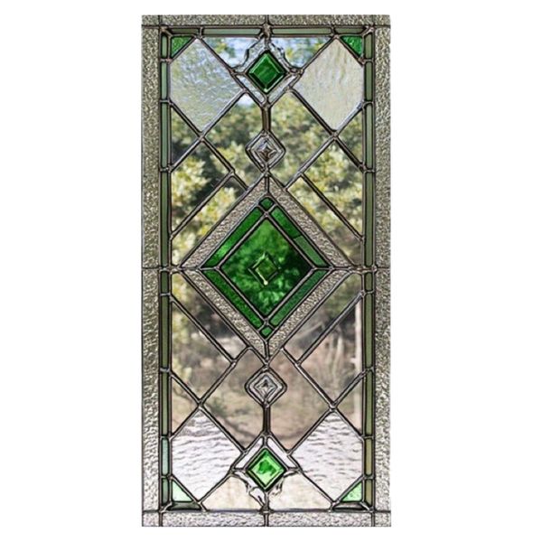 Decor PVC Decal Green Diamond Window Stickers (45cm x 100cm)