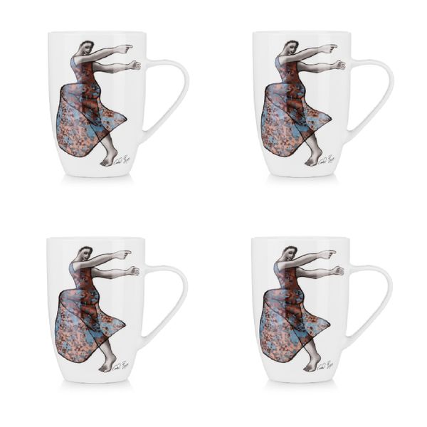 Carrol Boyes Mug Set of 4 - Free Flowing