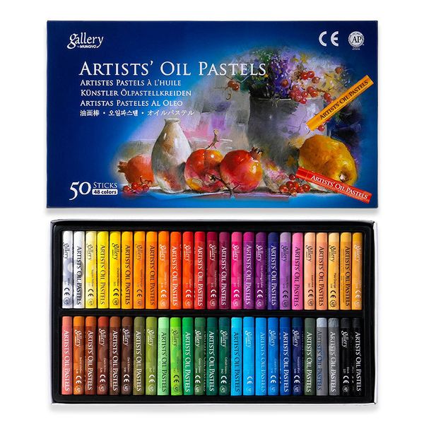 50 Color Artist Oil Stick Set, Professional Drawing Graffiti Art Crayon