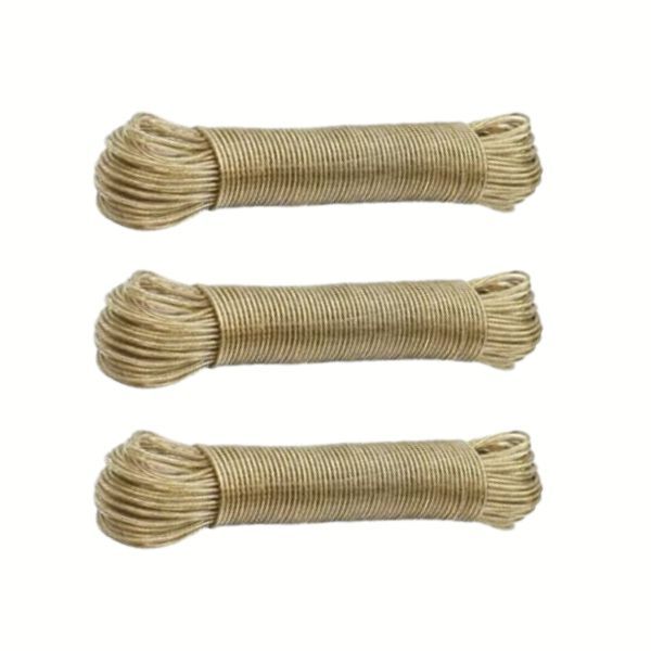 Washing line / Clothes Line - Steel Core PVC Shell Cord - 15m - Pack of 2