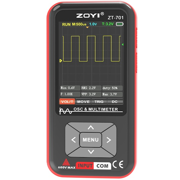 ZOYI 3.2" IPS Display 2-in-1 Oscilloscope Handheld Multimeter 5MHz Portable