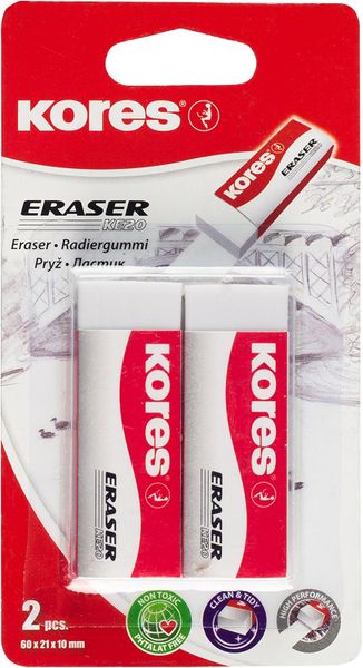 Ke-20 Set Of 2 White Erasers X 2 image