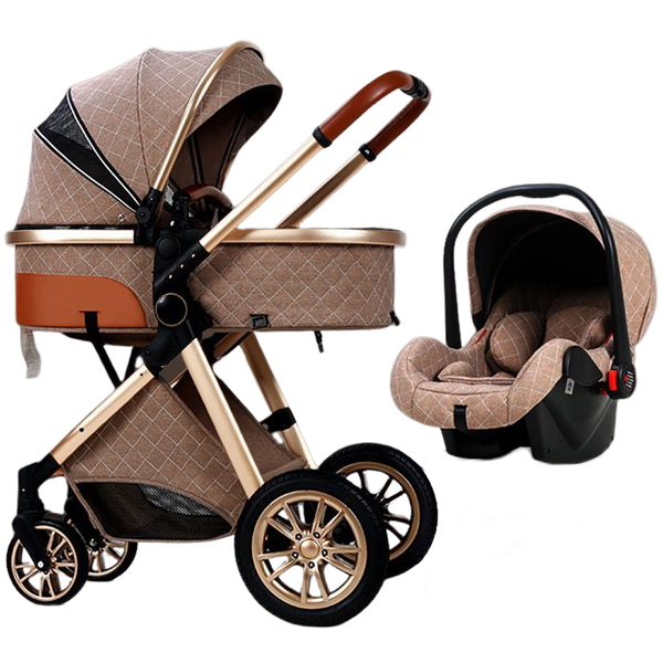 Valentina Multi-functional 3 in 1 Baby Stroller -Brown