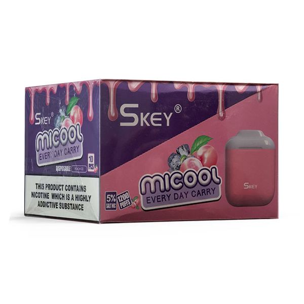 MiCool 1200 Puffs - Peach Ice 5% 10x1 Pack