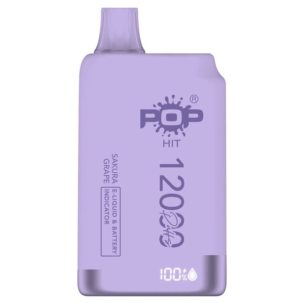 Pop Hit 12000 Puff Disposable Vape - Sakura Grape - 5 Pack