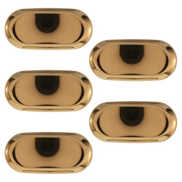 5X Storage Gold Oval Dotted Fruit Small Items Jewelry Display Tray