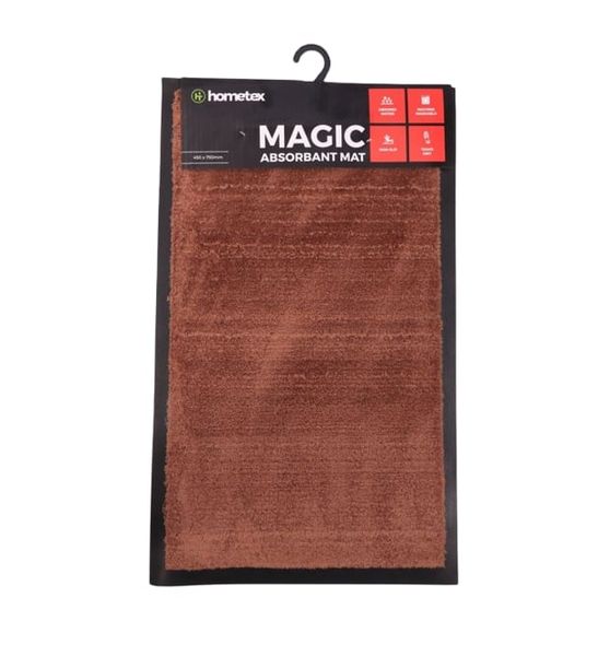 Hometex 45cm x75cm Coffee Brown Solid Rectangular Doormat
