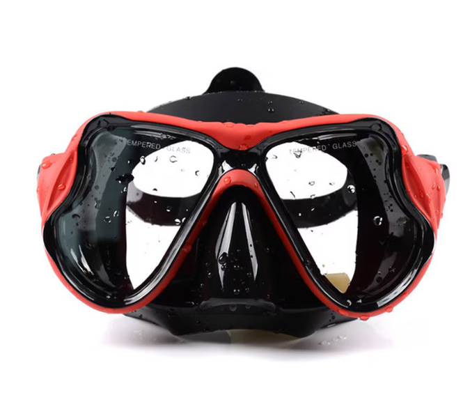 Diving Mask, Tempered Glass Lens, 180-Degree Field of View