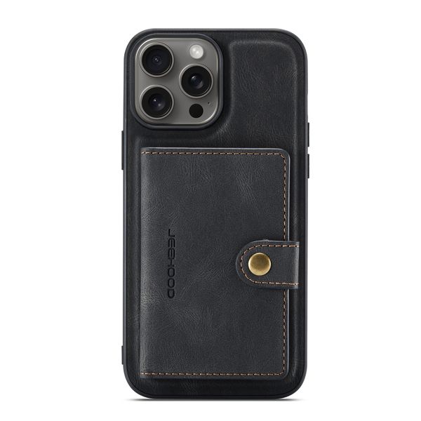 Detachable Magnetic Leather Compatible With iPhone 16ProMax Wallet Cover