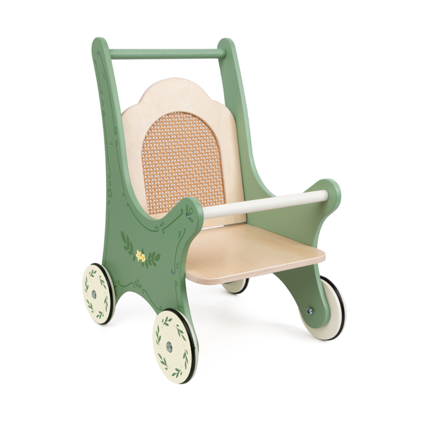 Classic World - Pretend &amp; Play - Vintage Wooden Doll Stroller
