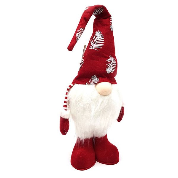 Bufftee Christmas Gnome Santa -Large Fern Hat Chomsky Doll with Red Boots