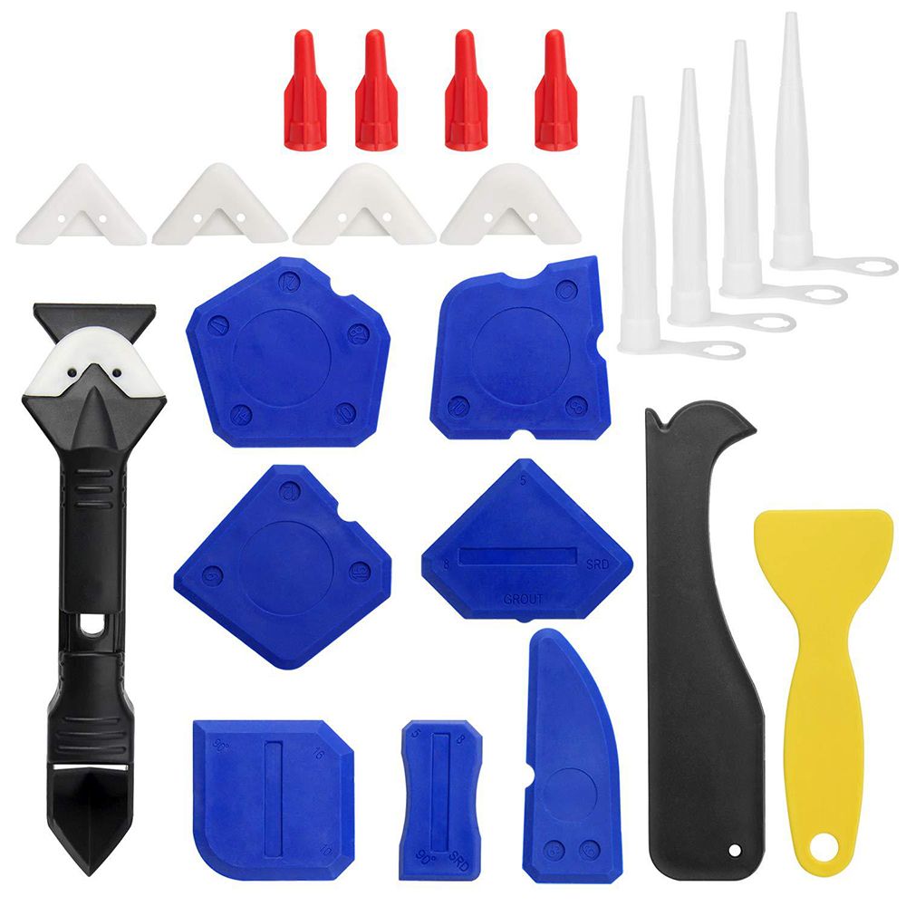 23 Piece Grout Scraper Caulking Tool Kit for Bathroom Kitchen Sealing