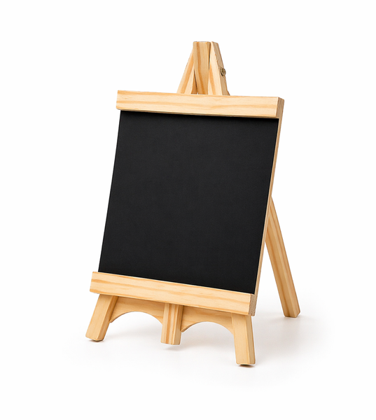 Large Wooden Easel Chalkboard - Reusable Drawing &amp; Display Board 25cm