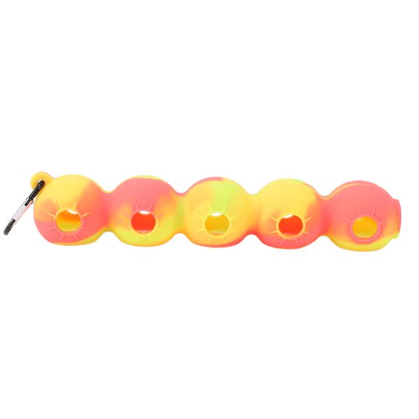 Silicone Golf Ball Holder Holds 5 Mixed Color