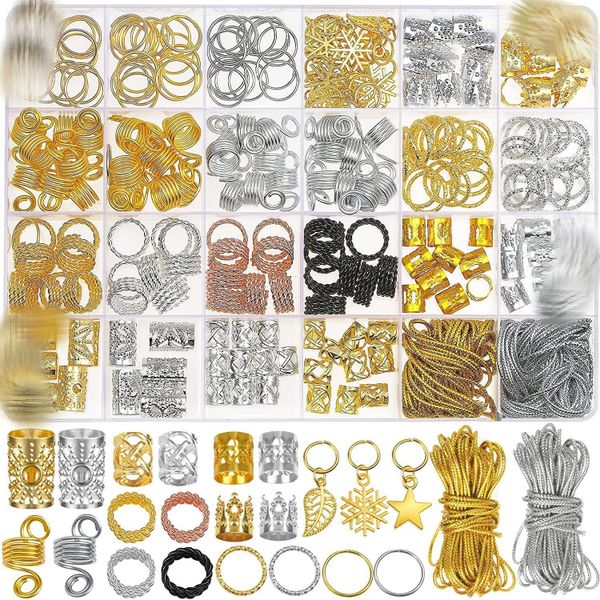 259 Pieces Hair Jewelry Accessories for Women Braids, Hair Aluminum Beads