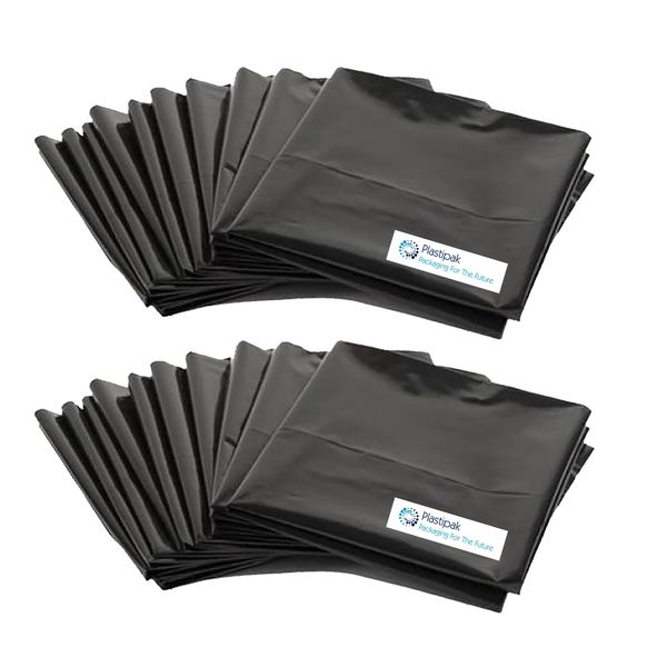 Plastipak Recycled Black Refuse Bin Bags - 20 in a Pack
