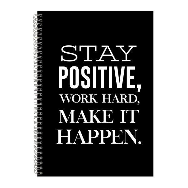 Positive A4 Notebook Spiral Lined Motivational Sayings Graphic Notepad 169