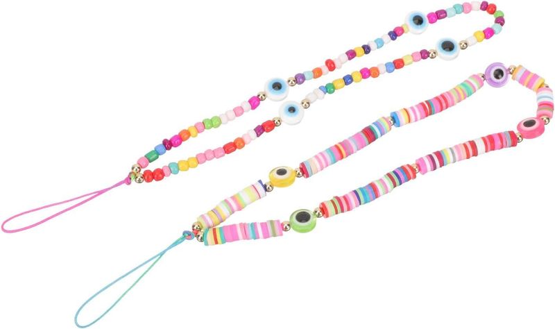 Protective Charm Lanyards Beaded Hanging Chains Anti-lost Cellphone Pendan