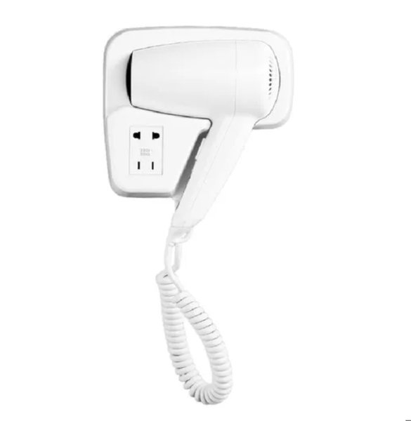 Wall Mounted Hair Dryer with Shaver Socket