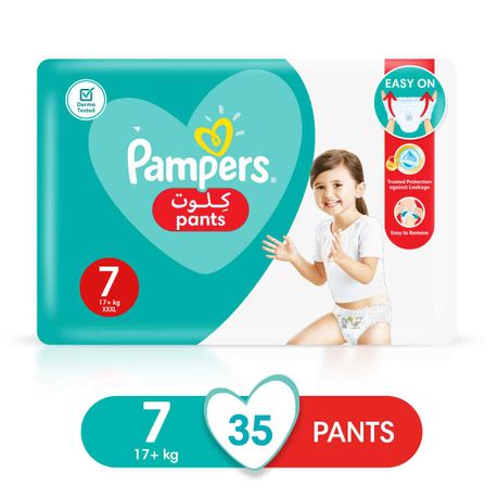 Pampers Pants - Size 7, Jumbo Pack-35 Nappies, Lotion with Aloe, Shop  Today. Get it Tomorrow!