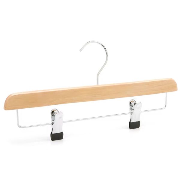 High-Grade Wooden Pant Trouser Skirt Hangers - Pack of 6