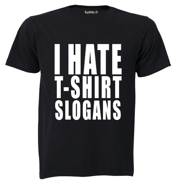 Shirt Slogans - Adults - T-Shirt - Black image