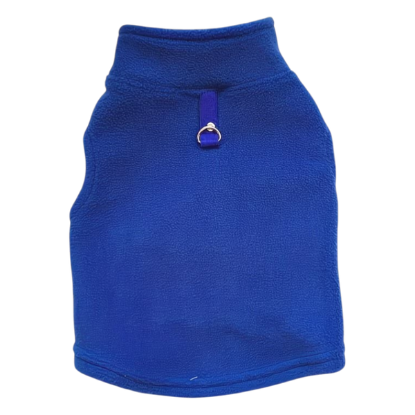 Pet Fleece Vest - Warm &amp; Comfortable Dog Jacket (Blue)