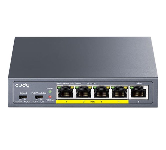Cudy 5 Port Gigabit 4 PoE 31W Switch | GS105P