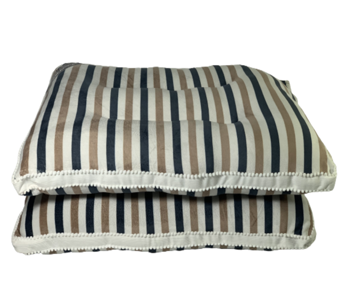 2 Piece Microfiber Super Soft Pillows Blue &amp; Brown Checks Patt