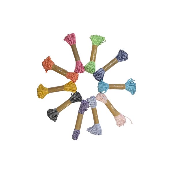 Colourful Bakers Twine 10m Rolls - 10 Pack with Kraft Storage Box