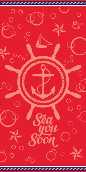 Colibri 100% Cotton Sea You Soon Beach Towel